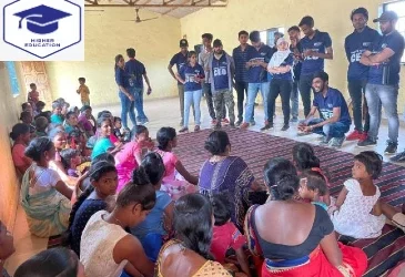 Management students from Mumbai’s Universal Business School plant saplings